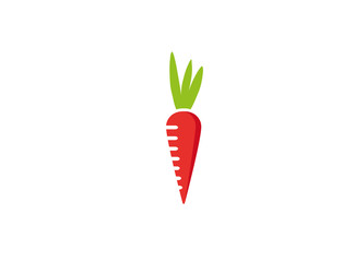 Ebb a vegetable orange carrot for logo design illustration
