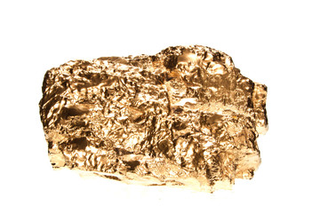 golden stone isolated on white background