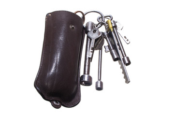 Fototapeta premium door key isolated on white background
