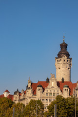 Fototapeta na wymiar Neues Rathaus Leipzig ,mit Turm und Details