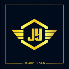Initial Letter JY Logo Template Design Vector Illustration