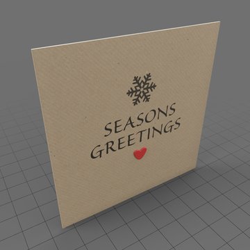 Closed holiday greetings card