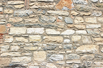 Stone brick wall uneven surface texture background