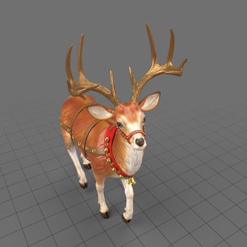 Reindeer statue standing 3