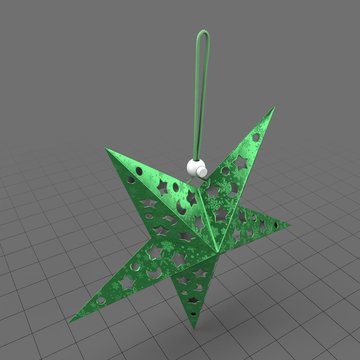 Star ornament with holiday pattern 2