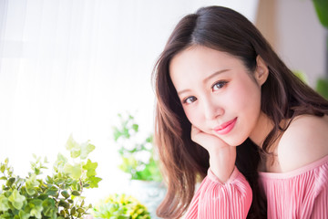 Beauty woman smile to you