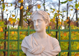 Statue of Tiberius Julius Caesar Augustus in Summer Garden.
