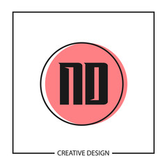 Initial Letter ND Logo Template Design Vector Illustration