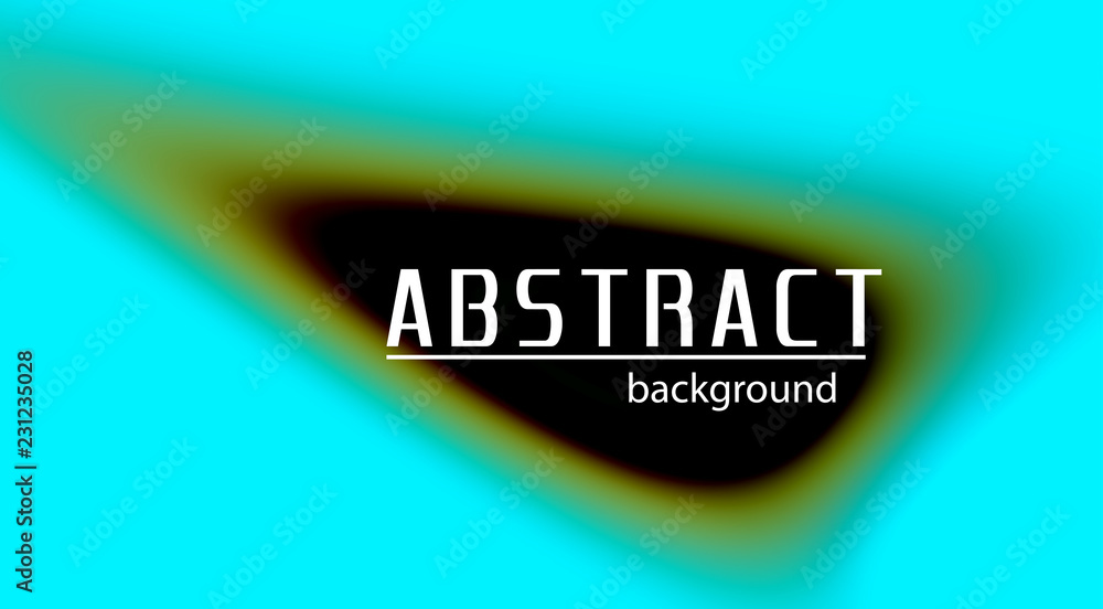 Aufkleber abstract template with blurred rounded shape on aqua blue background