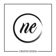 Initial Letter NE Logo Template Design Vector Illustration