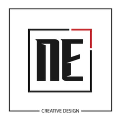 Initial Letter NE Logo Template Design Vector Illustration
