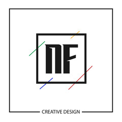 Initial Letter NF Logo Template Design Vector Illustration