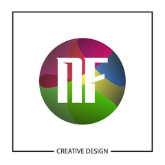 Initial Letter NF Logo Template Design Vector Illustration