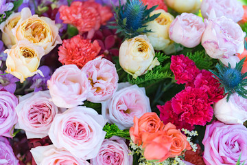 Mixed wedding flower, Multi colored floral background