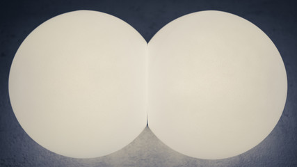 Wall lamp with two shades. 4