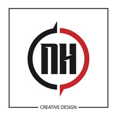 Initial Letter NH Logo Template Design Vector Illustration