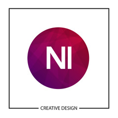 Initial Letter NI Logo Template Design Vector Illustration
