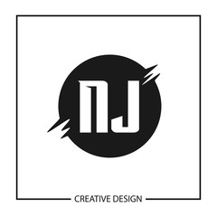Initial Letter NJ Logo Template Design Vector Illustration