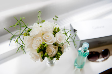 wunderschöner weißer Brautstrauß / Beautiful white flower bouqet