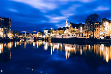 Fototapeta premium Night in Haarlem