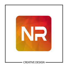 Initial Letter NR Logo Template Design Vector Illustration