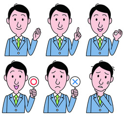 ビジネスマン　ポーズセット