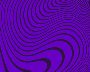 Abstract pattern. Texture with wavy, curves lines. Optical art background. Vector illustration  