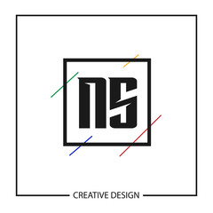 Initial Letter NS Logo Template Design Vector Illustration