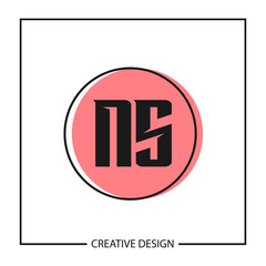 Initial Letter NS Logo Template Design Vector Illustration
