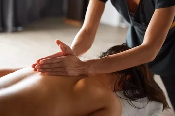 Raamstickers Full body massage in spa salon © serhiipanin