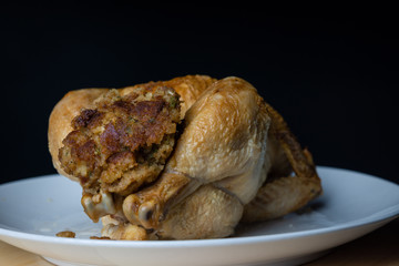 Thanksgiving poultry on a plate