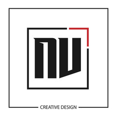 Initial Letter NV Logo Template Design Vector Illustration