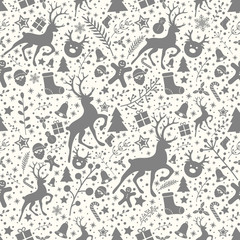 Christmas background with colourful decorations. Vector.
