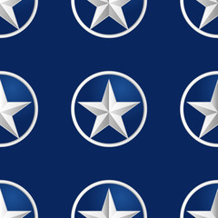 Seamless stars on fabric as background. EPS10 vector illustration.