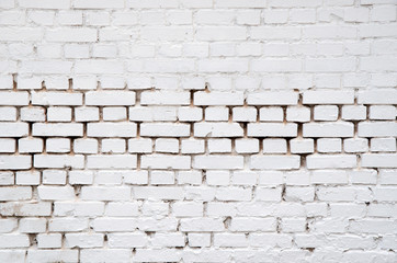 Obraz premium Old grunge brick white wall background