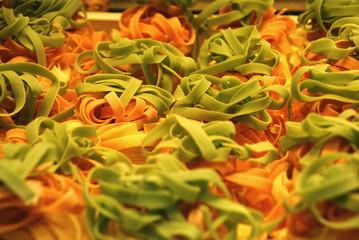 Tagliatelle, pasta tricolore