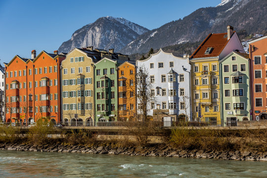 Innsbruck colourful houses