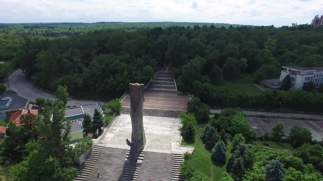 Pleven, Bulgaria, Aerial Panoramic View Above The Town