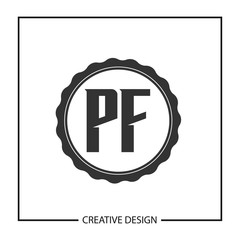 Initial Letter PF Logo Template Design Vector Illustration