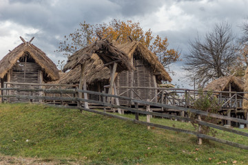 Fototapeta na wymiar Neolithic village