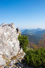 Alpine panorama from top of the rock, Puchberg am Schneeberg, Austria