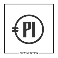 Initial Letter PI Logo Template Design Vector Illustration
