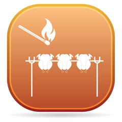 Grilled chicken icon