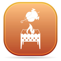 Brazier and chicken icon