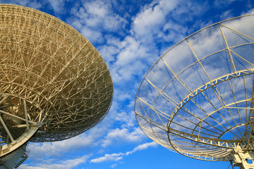 Observatory equipment, in the blue sky background