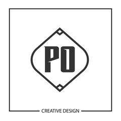 Initial Letter PO Logo Template Design Vector Illustration