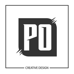 Initial Letter PO Logo Template Design Vector Illustration
