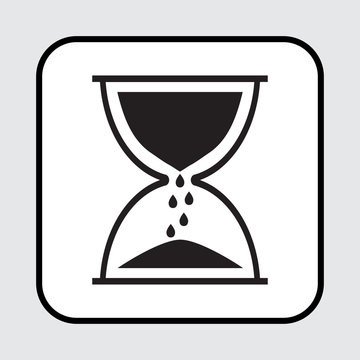 Black hourglass icon. Vector illustration