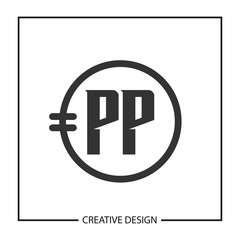 Initial Letter PP Logo Template Design Vector Illustration