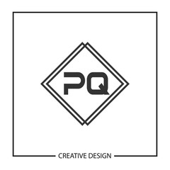 Initial Letter PQ Logo Template Design Vector Illustration